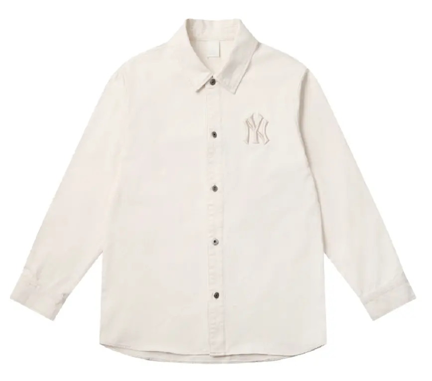 Áo MLB Basic Back Logo Denim Shirt New York Yankees 31WSN2111-50I
