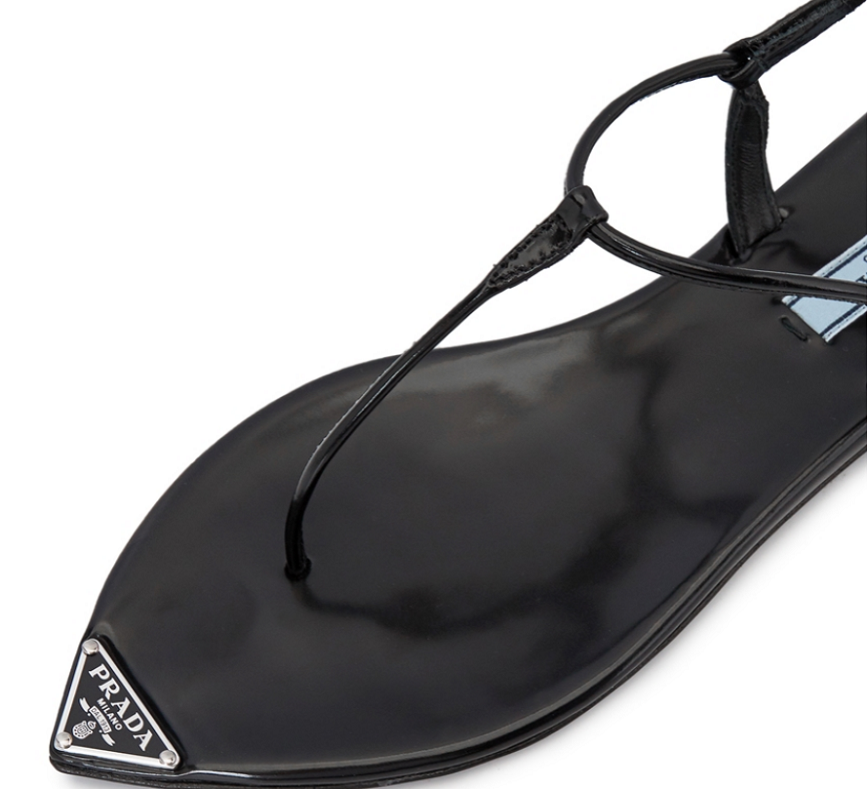 Dép Prada Logo Brushed 'Black' 1Y881M-055-F0002 - Ảnh 2