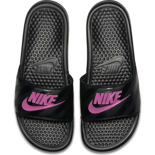 Dép Nike Wmns Benassi JDI 'Black Vivid Pink' 343881-061 - Ảnh 3