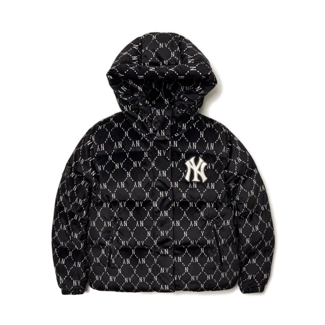 Áo MLB Women's Diamond Monogram Crop Short Padded NY Yankees 3FDJM0216-50BKS