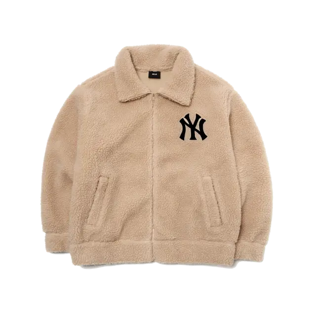 Áo MLB Basic Stand Neck Dumble Fleece Jumper NY Yankees 3AJPF0316-50SAS