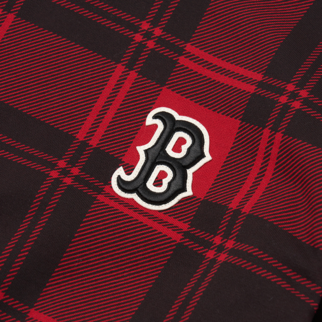 Áo MLB Check Front Overfit Sweatshirt Boston Red Sox 3AMTC2114-43RDD - Ảnh 6