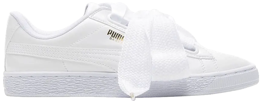 Giày Puma Basket Heart Patent Leather White 363073-02