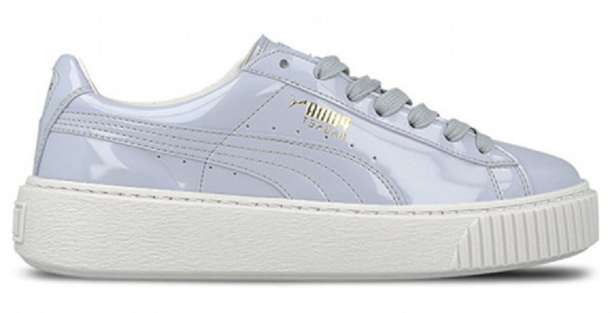 Giày Puma Basket Platform Patent Halogen Blue 363314-01
