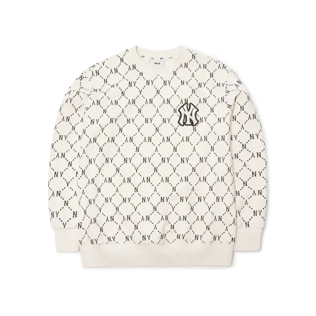 Áo MLB Monogram Diamond New York Yankees 'White' 3AMTM0314-50CRS