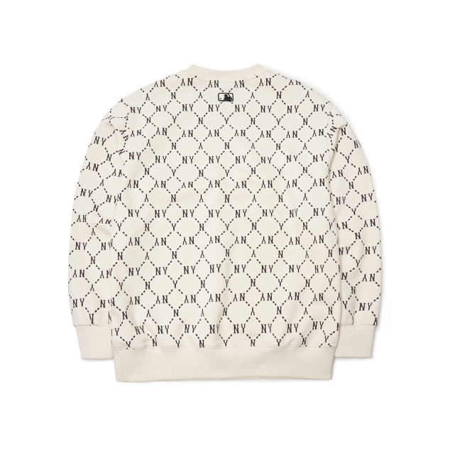 Áo MLB Monogram Diamond New York Yankees 'White' 3AMTM0314-50CRS - Ảnh 2