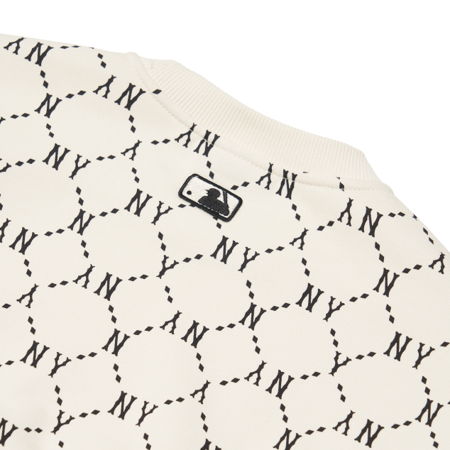 Áo MLB Monogram Diamond New York Yankees 'White' 3AMTM0314-50CRS - Ảnh 4