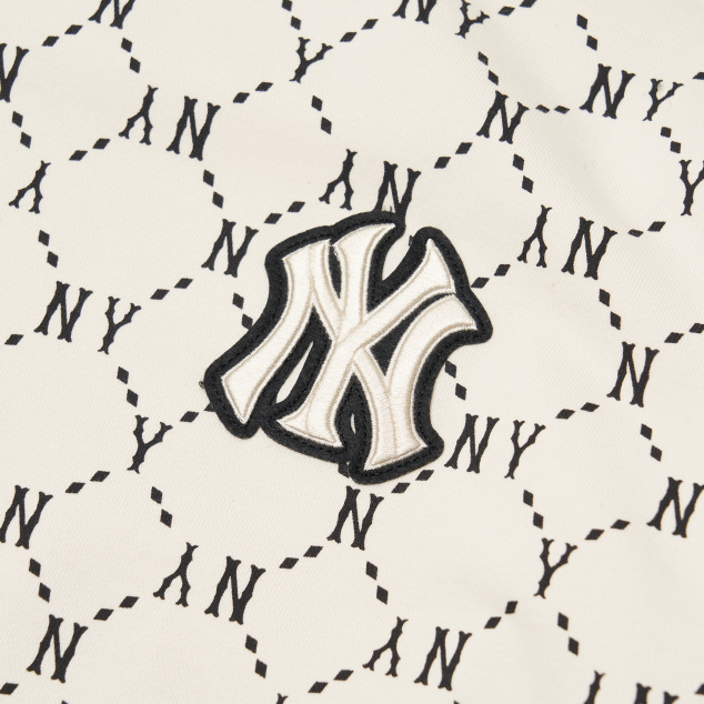 Áo MLB Monogram Diamond New York Yankees 'White' 3AMTM0314-50CRS - Ảnh 3