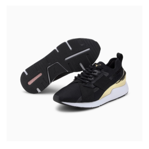 Alternative view of Giày Puma Wmns Muse X-2 Metallic 'Black Team Gold' 370838-07
