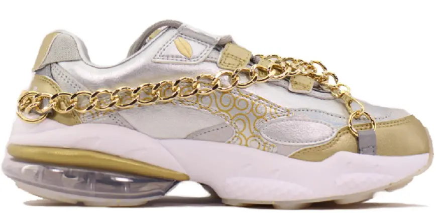 Giày Puma  x One Piece Cell Venom Silver Gold Leather Lace Up