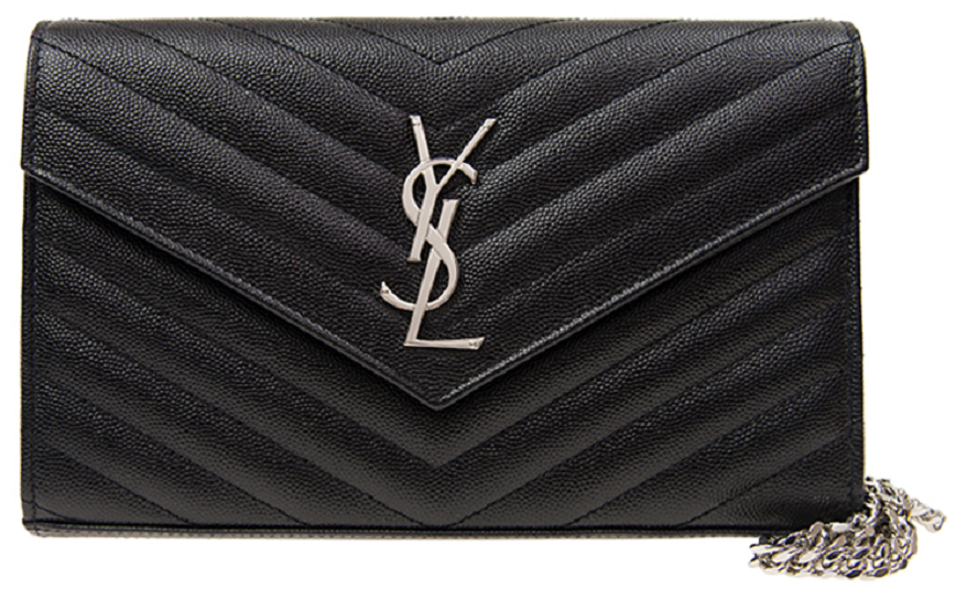 Tui Saint Laurent Cassandre Wallet 'Silver Black' 377828-BOW02-1000