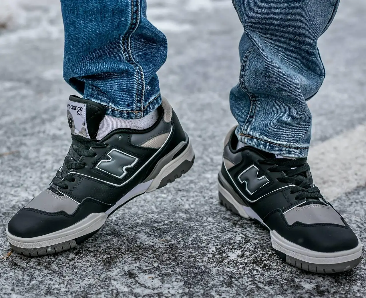 Giày New Balance 550 'Grey Black' BB550SR1 - Ảnh 5