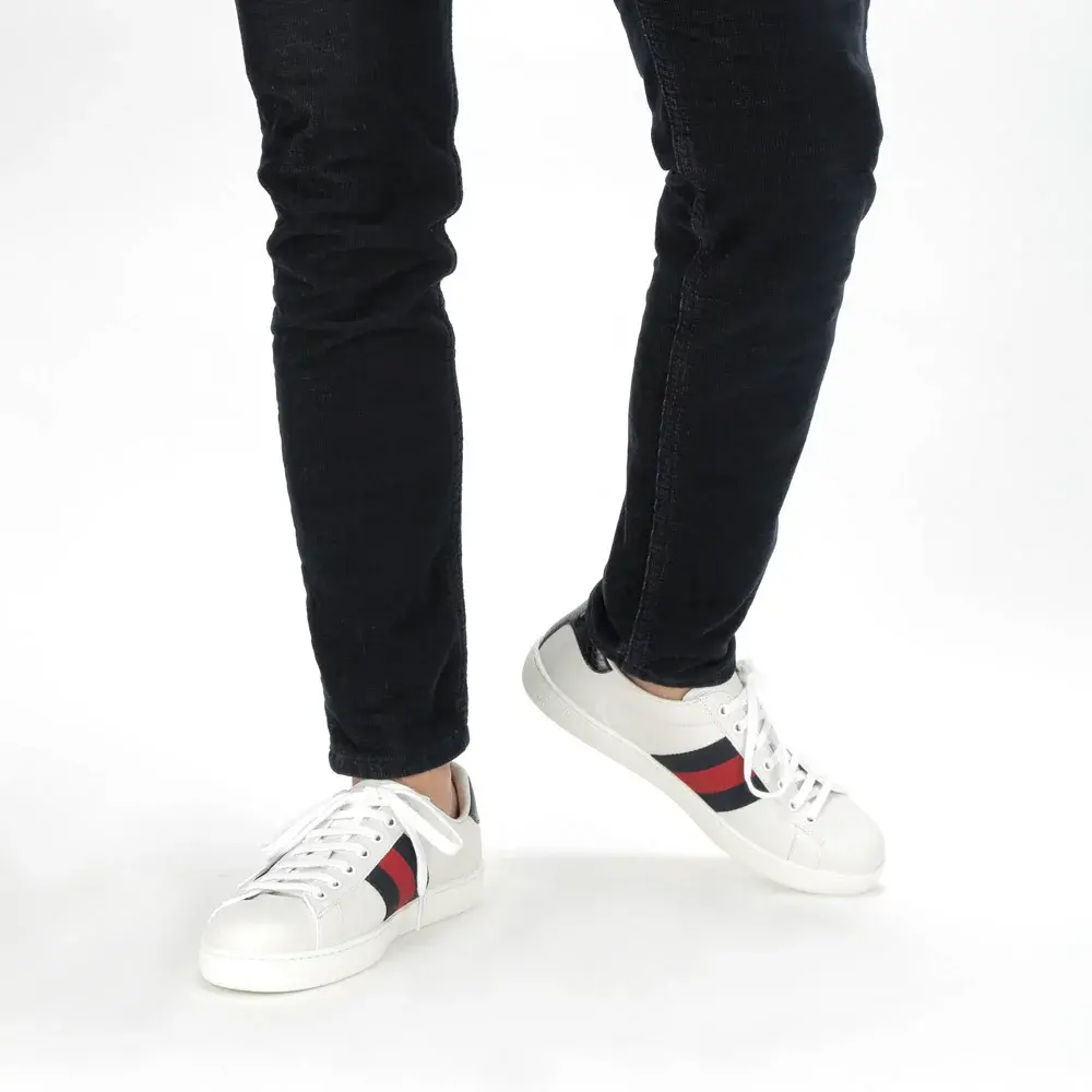 Alternative view of Giày Gucci Ace Leather 'Blue' 386750-A38D0-9072