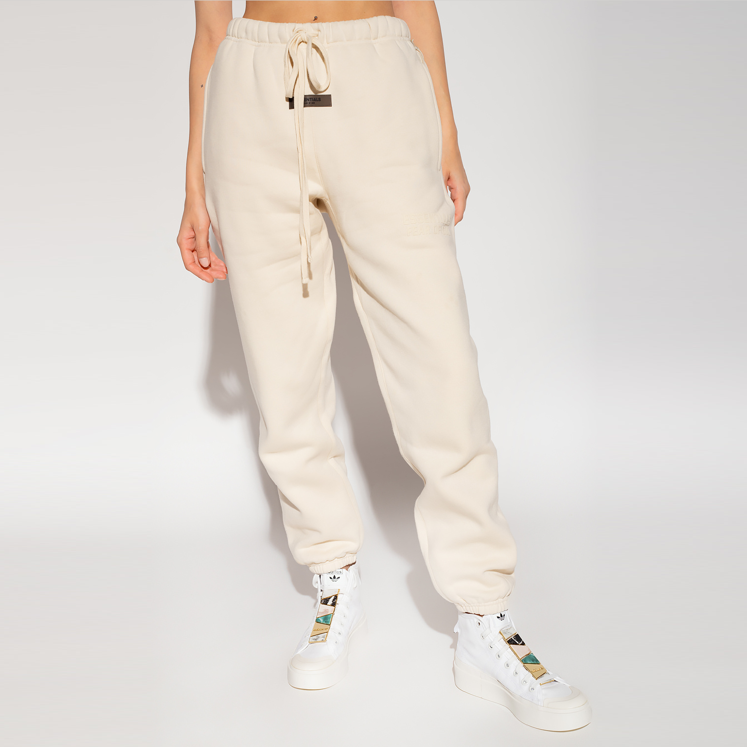 Quan Fear Of God Essentials Sweatpant 'Egg Shell'