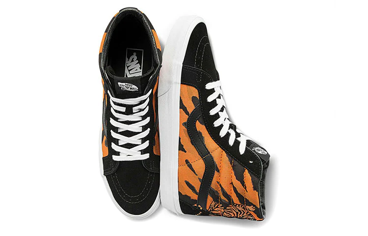 Giày Vans SK8-Hi Reissue Tiger 'Black Orange' VN0A2XSBORA - Ảnh 4