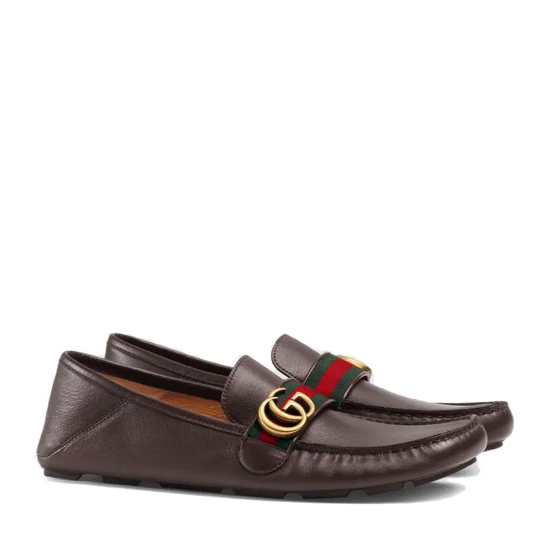 Alternative view of Giày Gucci Leather Driver With Web 450891-DTM10-2160
