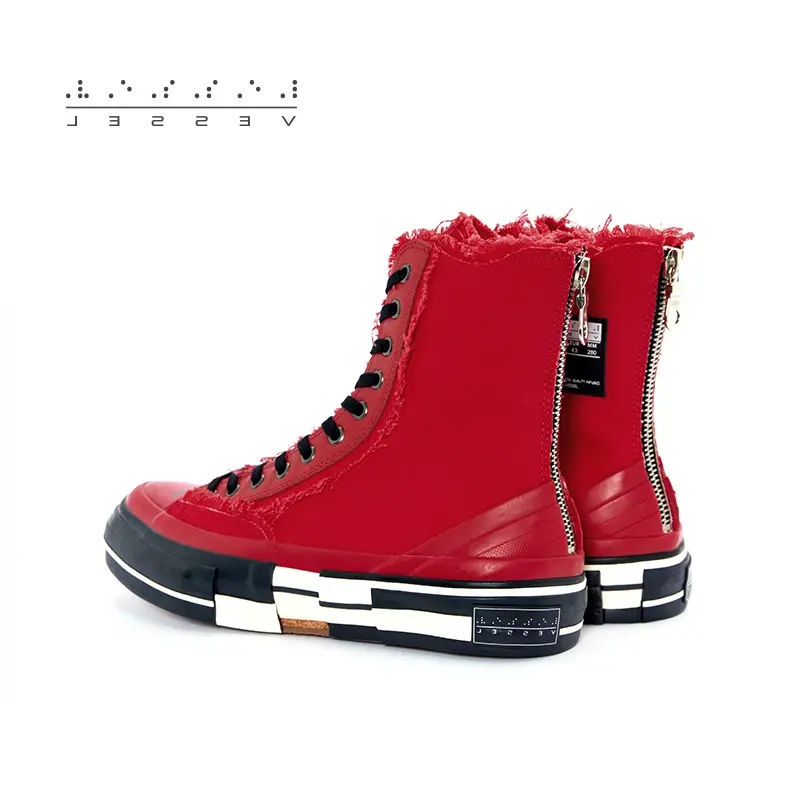 Alternative view of Giày Xvessel G.O.P. Highs for Yohji Yamamoto Red FN-E04-063-1