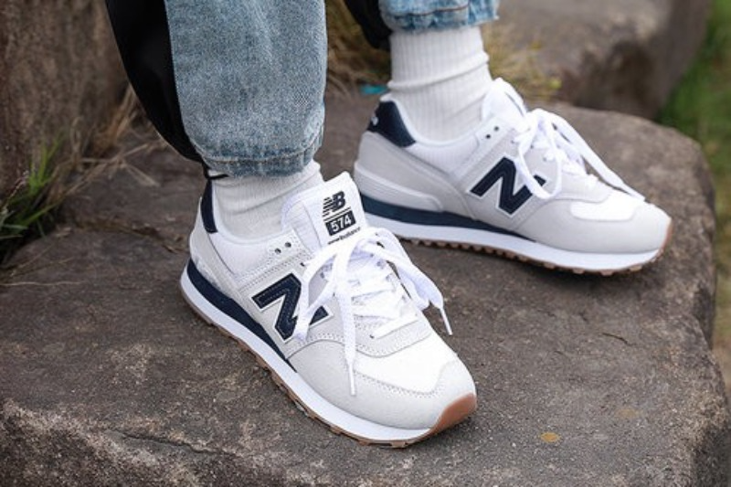 Giày New Balance 574 'White Navy' ML574TF2 - Ảnh 5