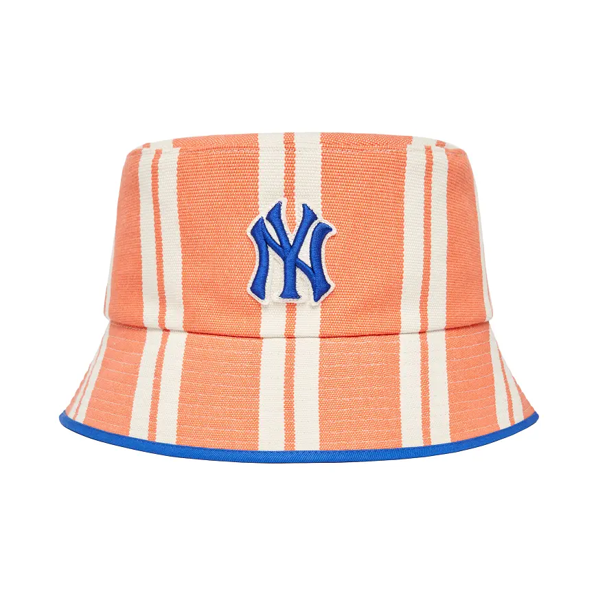 Mũ MLB Bucket Hat NY Yankees Orange Stripes 3AHT28223-50ORL