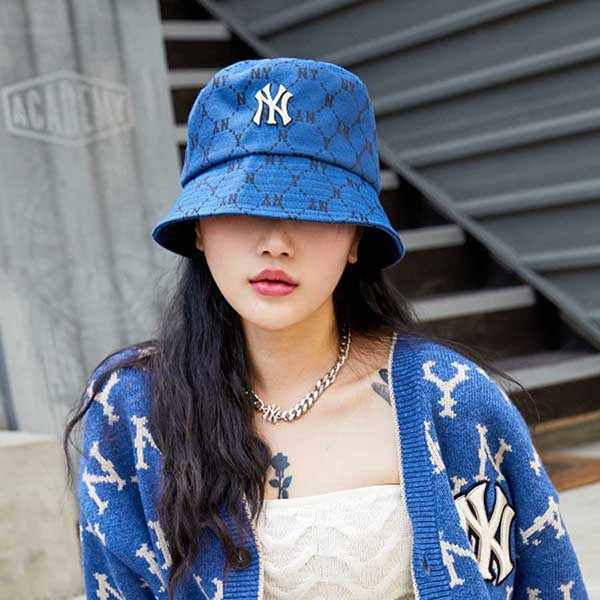 Mũ MLB Monogram Bucket Hat NY Yankees 3AHTM111N-50BLD - Ảnh 5