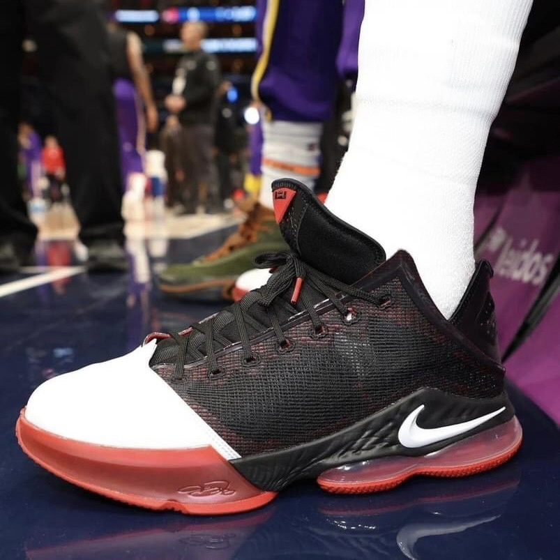 Giày Nike Lebron XIX Low EP 19 Bred Black Red DH1271-001 - Ảnh 3