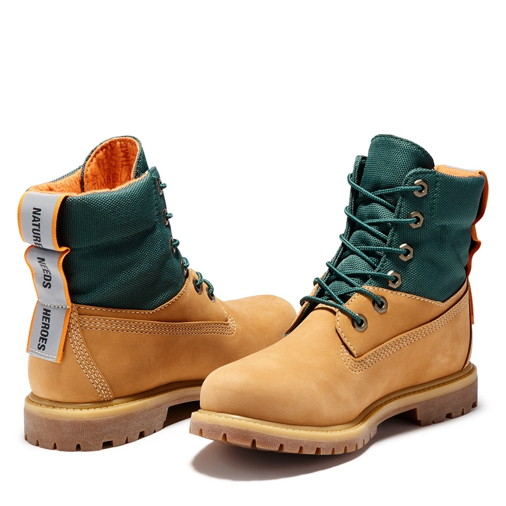 Giày Timberland Women's Wheat Yellow Nubuck Leather Casual Boots A2AYW - Ảnh 6