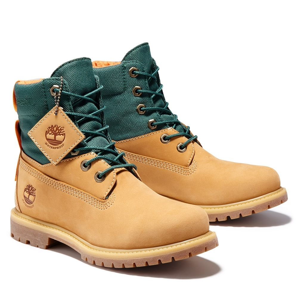 Giày Timberland Women's Wheat Yellow Nubuck Leather Casual Boots A2AYW - Ảnh 5