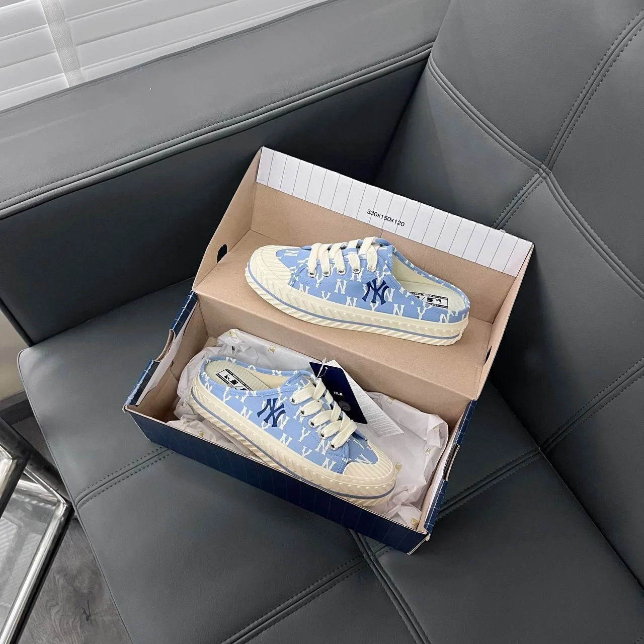 Giày MLB Playball Mule Monogram New York Yankees 'Blue' 3AMUM212N-50BLL - Ảnh 6