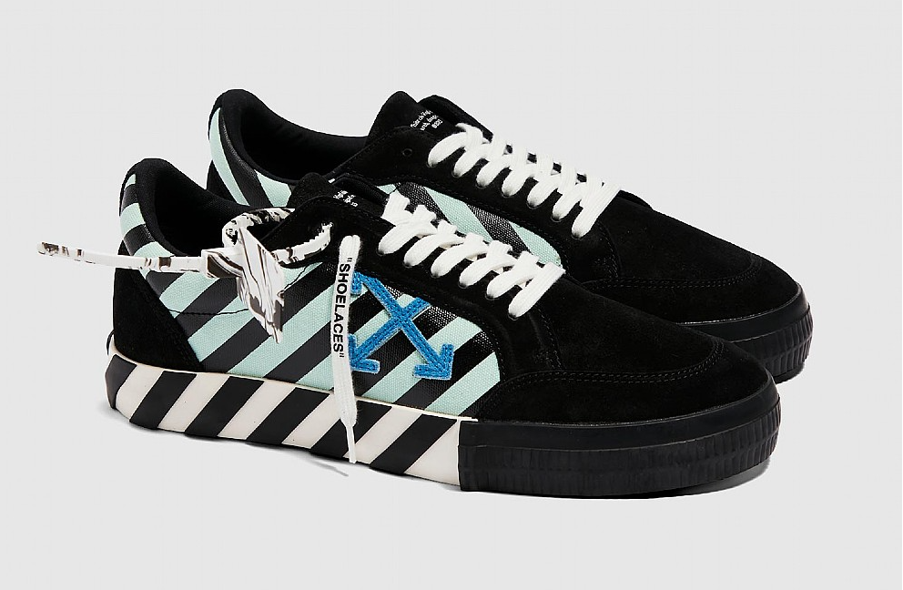 Giày Off-White Vulc Sneaker Low Black Green OMIA085R21LEA006-1045 - Ảnh 4