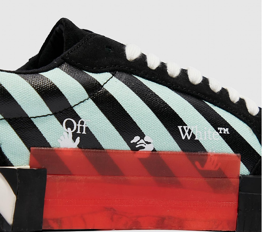 Giày Off-White Vulc Sneaker Low Black Green OMIA085R21LEA006-1045 - Ảnh 3