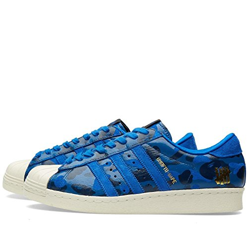 Giày Adidas Superstar 80s 'Undefeated Bape Blue Camo' S74775 - Ảnh 3