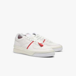 Alternative view of Giày Lacoste Quantace Leather Trainers White Red RZ0100W51C