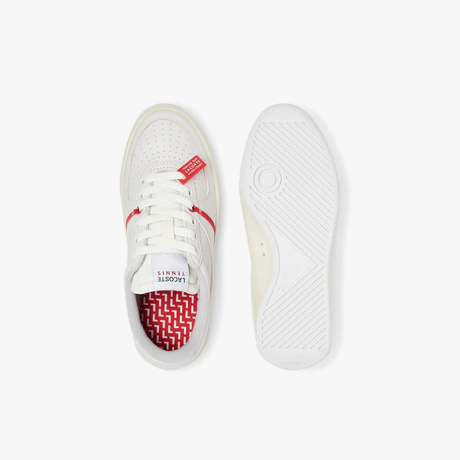 Giày Lacoste Quantace Leather Trainers White Red RZ0100W51C - Ảnh 5