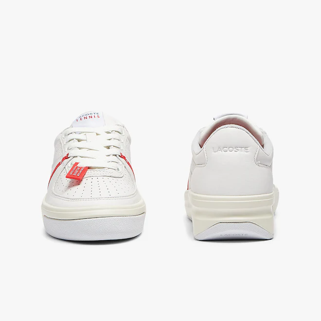 Giày Lacoste Quantace Leather Trainers White Red RZ0100W51C - Ảnh 4