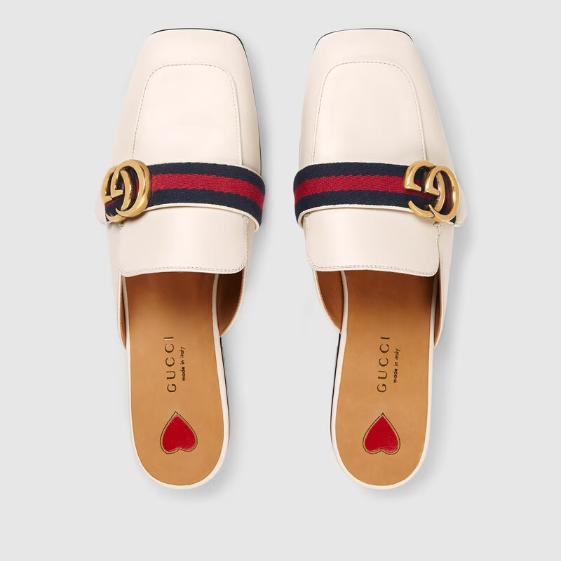 Giày Gucci Peyton Slippers White 423694-DKHC0-9061 - Ảnh 3