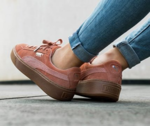 Alternative view of Giày Puma Suede Platform Animal Womens 'Cameo Brown' 365109-02