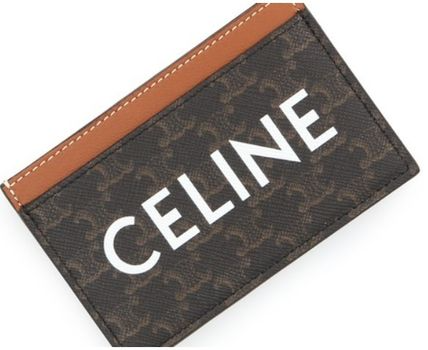 Túi Celine Card Holder In Triomphe Canvas With Print Tan 10B702CLY-04LU - Ảnh 4