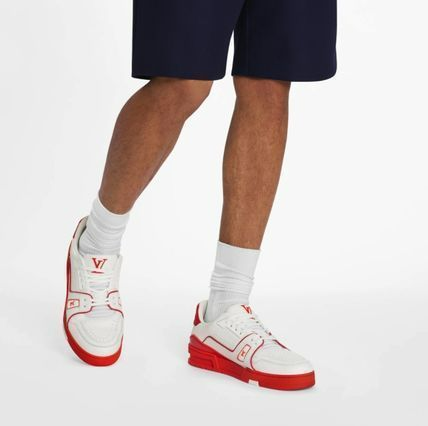 Giày Louis Vuitton Trainer Monogram 'White Red' 1A8SK2 - Ảnh 4