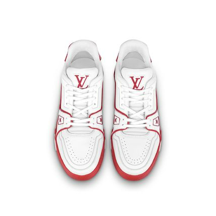 Giày Louis Vuitton Trainer Monogram 'White Red' 1A8SK2 - Ảnh 2