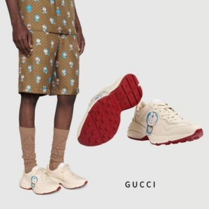 Alternative view of Giày Doraemon x Gucci Rhyton 'Ivory' 655025-DRW00-9522