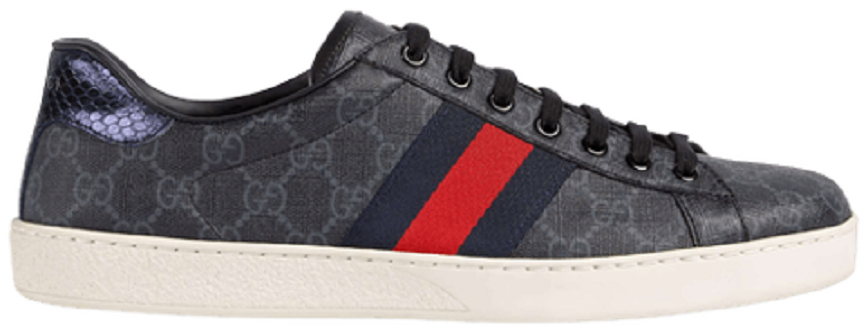 Giày Gucci Ace GG Supreme 'Black Grey' 429445-96G50-1130