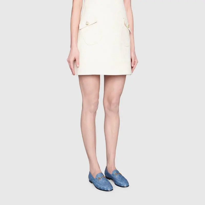 Alternative view of Giày Gucci Mocassini Jordaan GG Blue 431467 2C820 4691