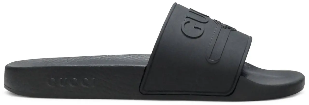 Dép Gucci Logo Rubber Slide 'Black' 522887-JCZ00-1031