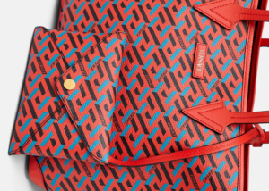 Alternative view of Túi Versace La Greca Signature Tote Blue Red 1002218-1A01444-5R08V