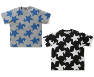 Alternative view of Áo Bape Relaxed Sta Pattern Tee Black B-RESPTBK