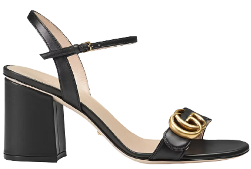 Giày Gucci Leather Mid-heel Sandal 453379-A3N00-1000