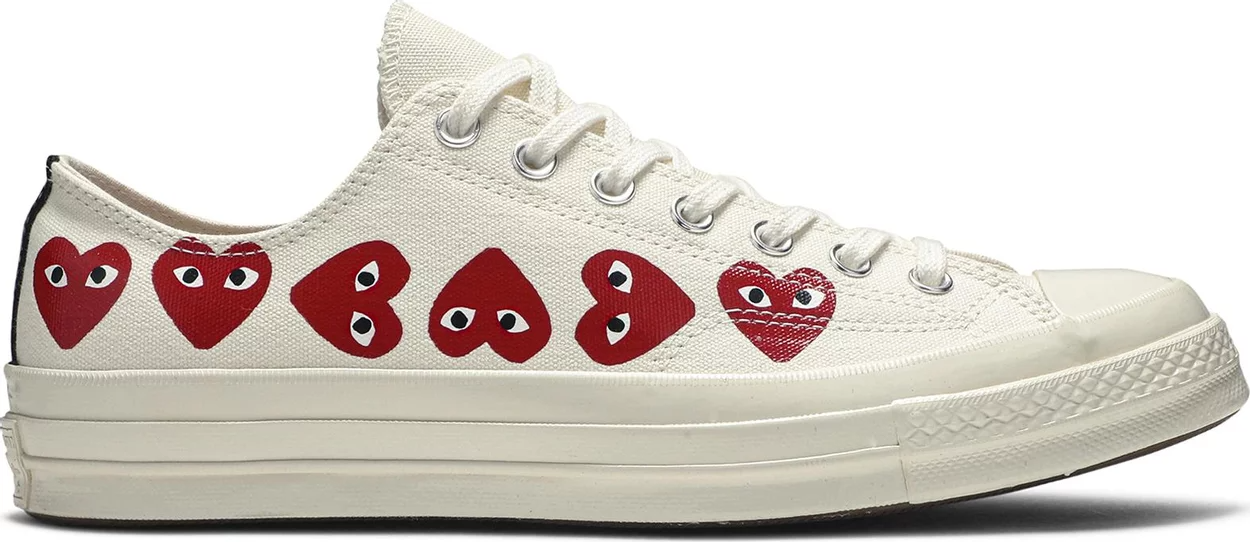 Giày Converse Comme des Garçons Play x Chuck 70 Low Top Multi Heart 162975C