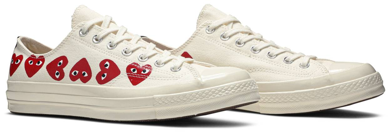 Giày Converse Comme des Garçons Play x Chuck 70 Low Top Multi Heart 162975C - Ảnh 8