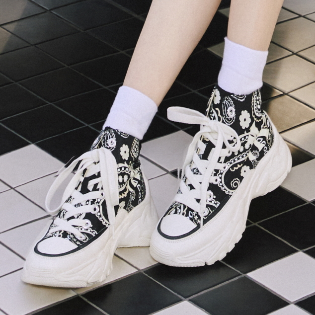 Giày MLB Chunky High New York Yankees Light Paisley 3ASHULP2N-50BKS - Ảnh 3