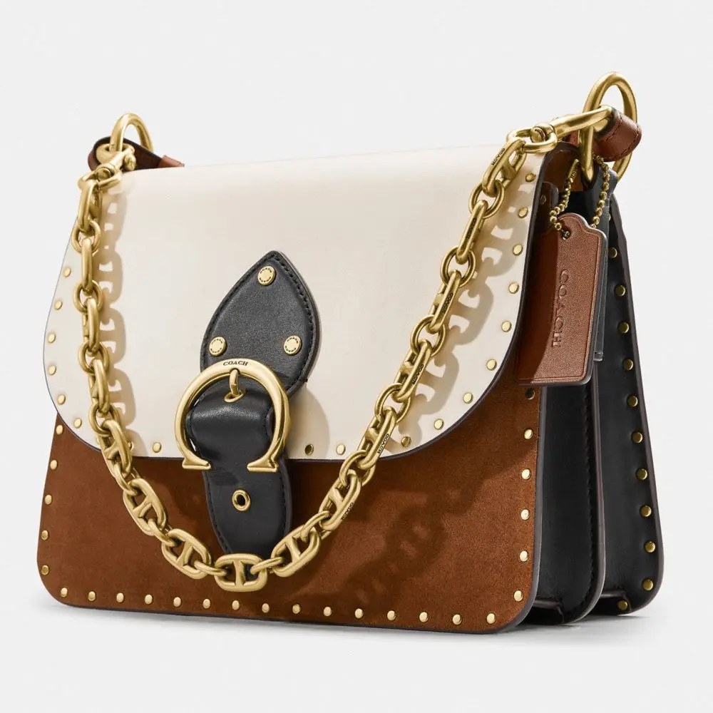 Alternative view of Túi Coach Beat Shoulder Bag In Colorblock With Rivets 4595 B4RGI
